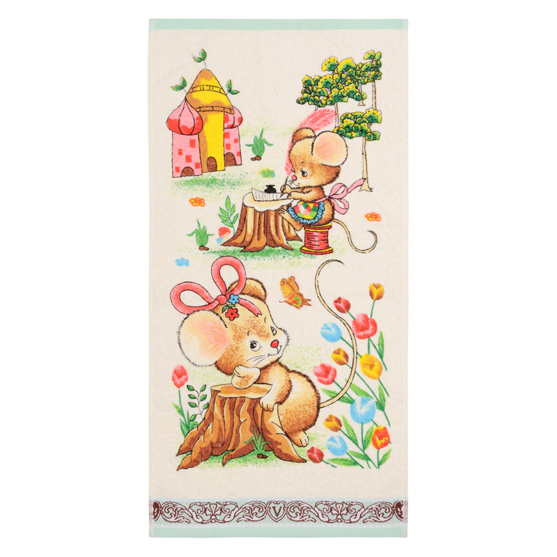 Махровое полотенце Мышь-япония фото